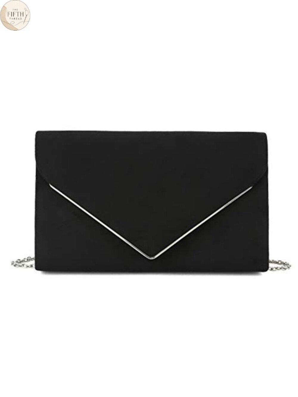Faux Suede Clutch Evening Bag Metal Binding Flap Purse Wedding Prom